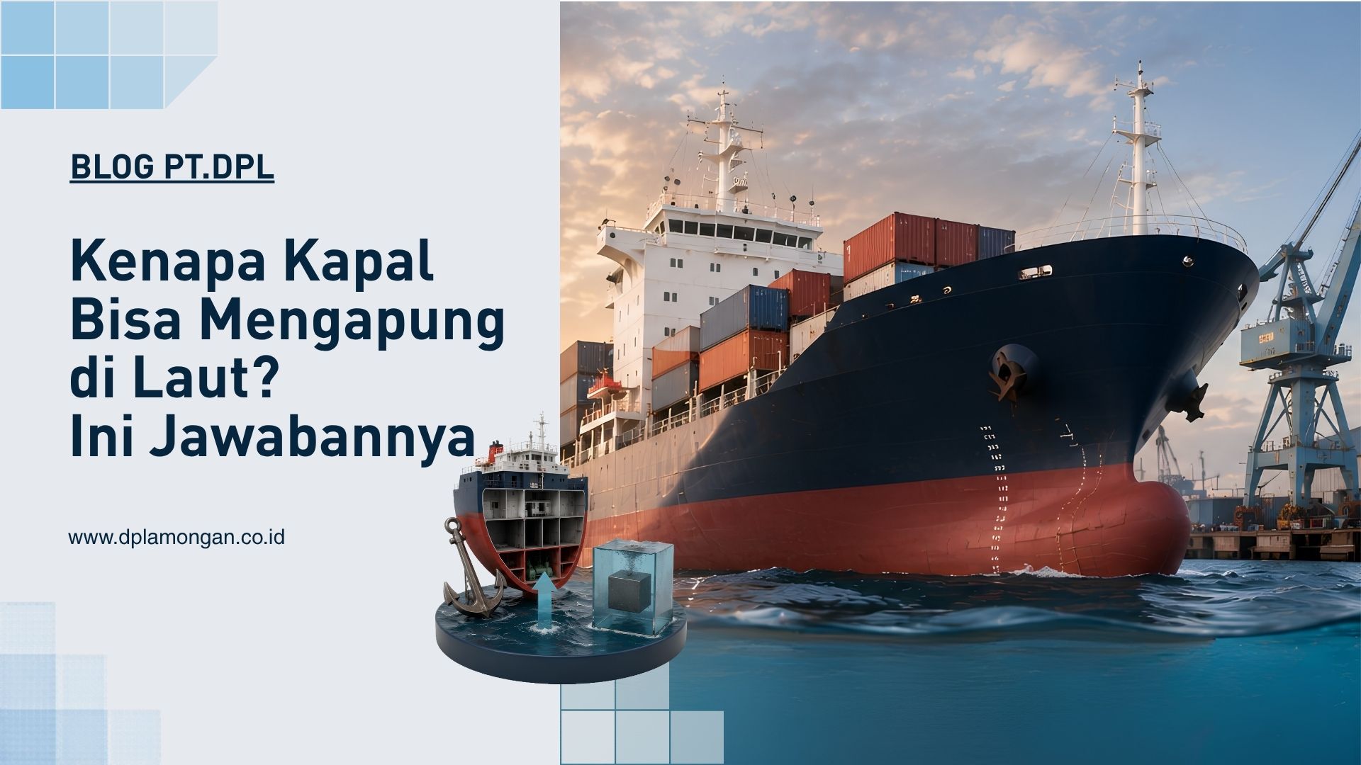Ilustrasi kapal bisa mengapung karena gaya apung dan desain lambung kapal